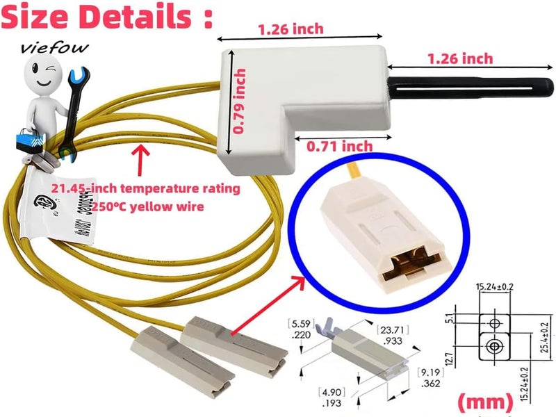 Viefow PP200SC PP200 HA1000 Hot Surface Igniter for Desa Reddy Master Heater HSI PP200 71-052-0700 - Image 5