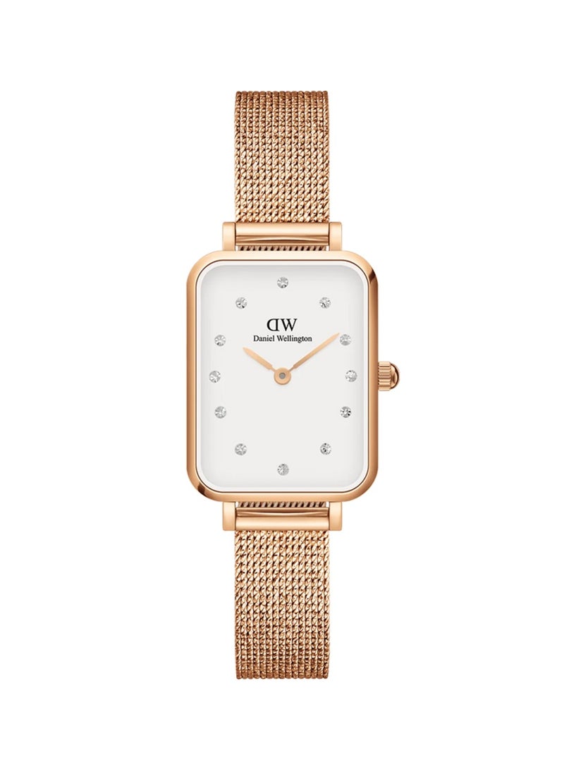 DANIEL WELLINGTON Women Quadro Lumine Pressed Melrose Quartz Rose Stainless Steel Watch DW00100527 - 20mm - Image 1