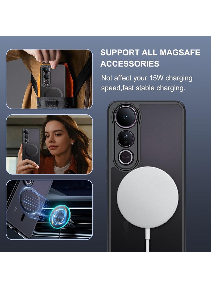 For Vivo V50 Lite Case, TPU Shockproof Bumper + PC Hard Plate Matte Skin Feel Mobile Phone Protection Back Cover, Anti-fingerprint Slim Fit Protective Casing  - Image 2