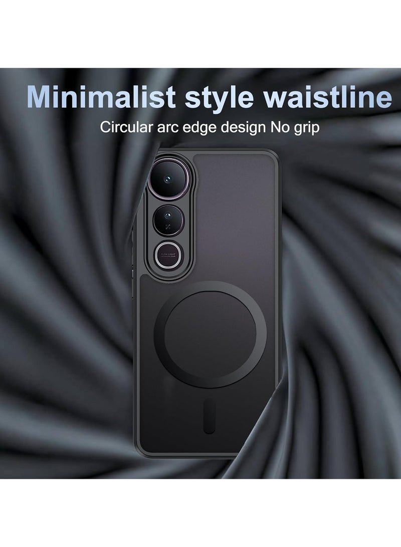 For Vivo V50 Lite Case, TPU Shockproof Bumper + PC Hard Plate Matte Skin Feel Mobile Phone Protection Back Cover, Anti-fingerprint Slim Fit Protective Casing  - Image 4
