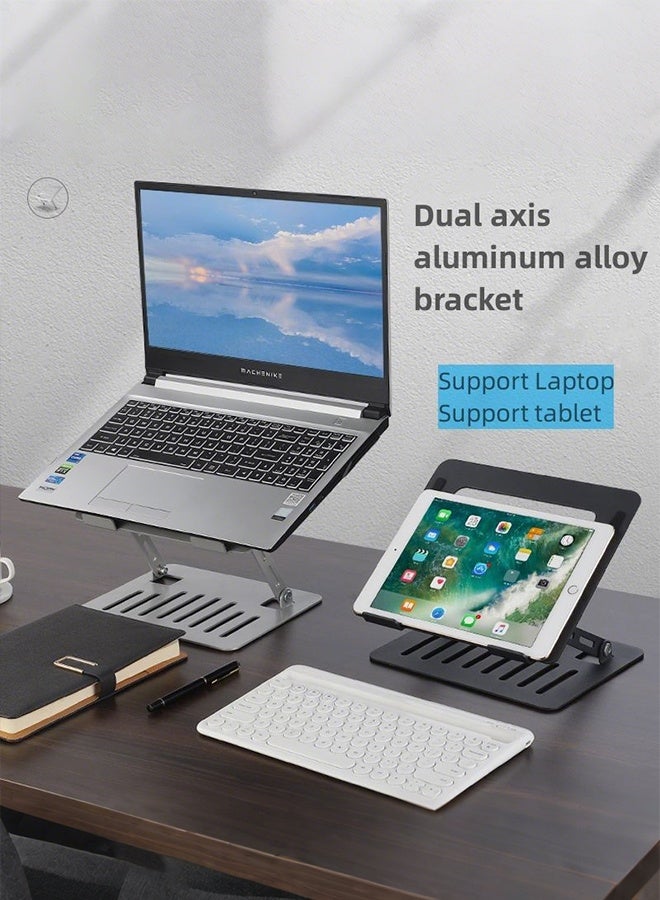 APEX Laptop Tablet Stand, Universal Adjustable Carbon Steel Laptop Computer Stand, Ergonomic Foldable Portable Desktop Tray Cooling Holder Compatible with 10''-15.6'' Devices - Image 3