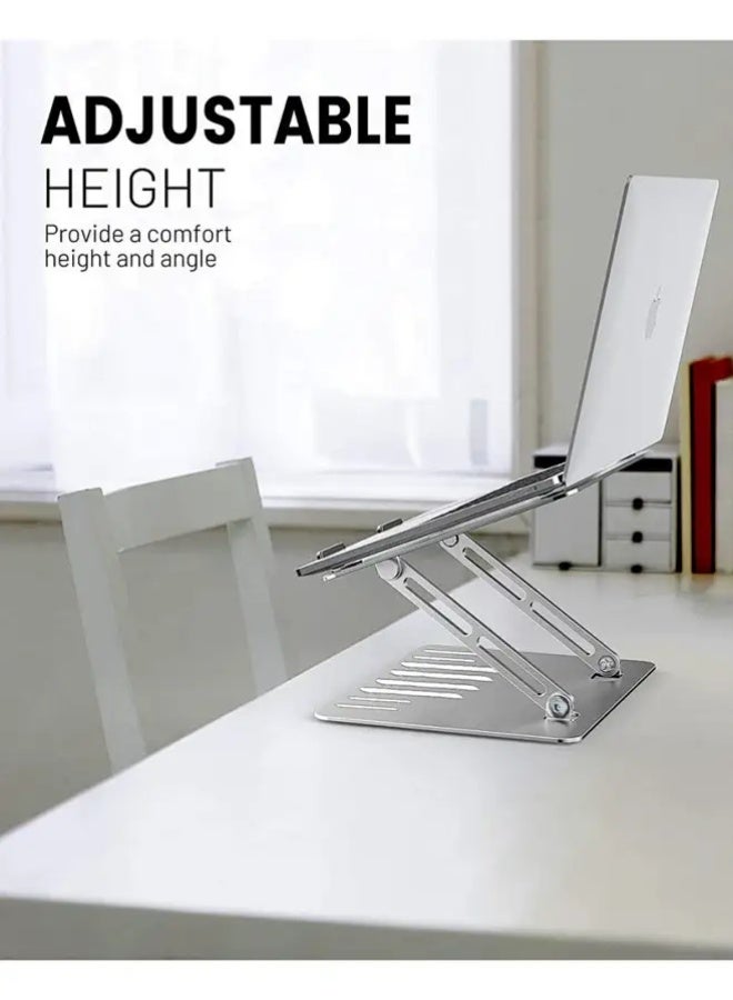 APEX Laptop Tablet Stand, Universal Adjustable Carbon Steel Laptop Computer Stand, Ergonomic Foldable Portable Desktop Tray Cooling Holder Compatible with 10''-15.6'' Devices - Image 4