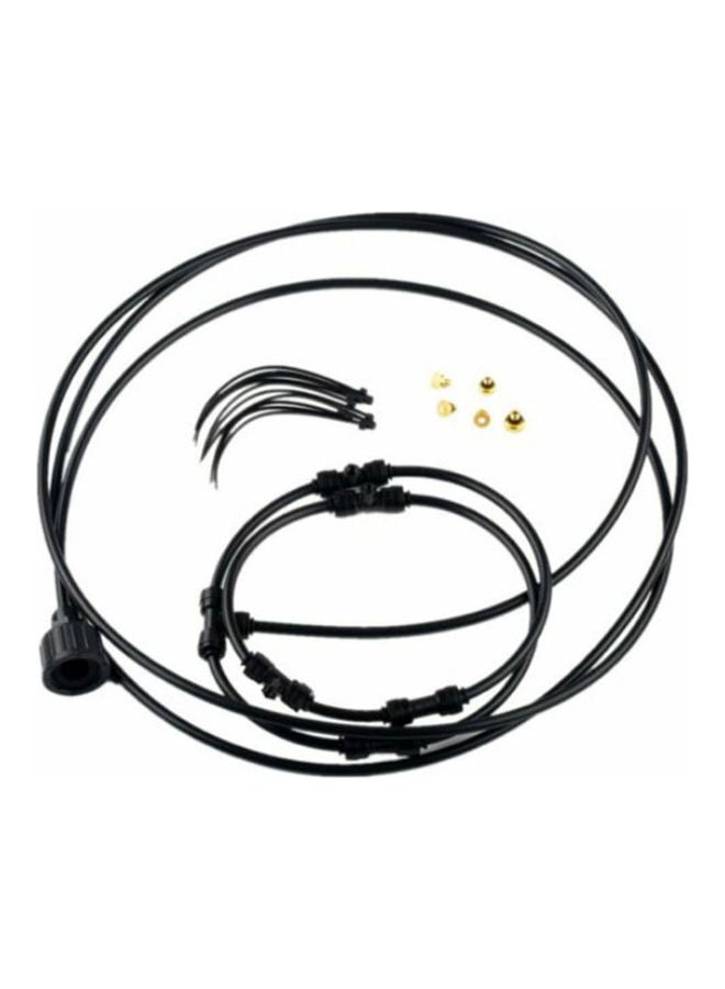 Loquat Outdoor Water Misting Fan Kit with Five Brass Nozzles Black/Golden - Image 5