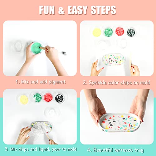 Tassika Eco Resin Powder for Beginners 8lbs (3.6kg), Terrazzo Resin Kit, Complete Resin Kit - Image 4