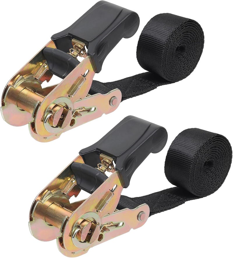 Ayaport Endless Ratchet Tie Down Straps Heavy Duty Cargo Tie Downs,4FT Sturdy Nylon Black Strap Down Ratcheting Securing Straps, Track Spring Fittings, Tie-Down Motorcycles, Trailer Loads, Kayak （4ft x 2pcs） - Image 1