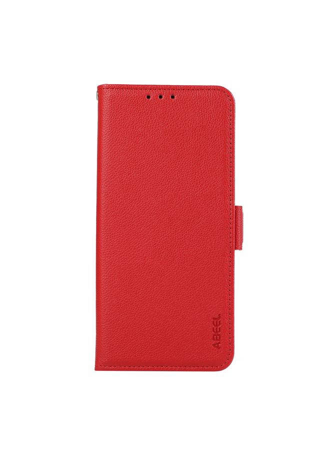 اس-توب جراب لهاتف Samsung Galaxy A54 5G من ABEEL جراب جلدي مغناطيسي جانبي بنمط الليتشي بتقنية RFID - Image 2