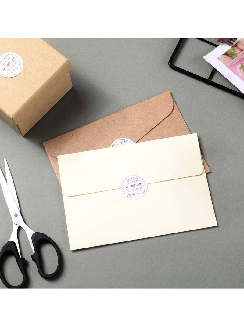 SYOSI Stickers Decorative Business, 500 Pcs Your Order Made My Day Self-Adhesive Round Circle, Thank You Label for Envelope Bag Seals Party Supplies (Red, 3 cm/ 1.2 Inch) - Image 2