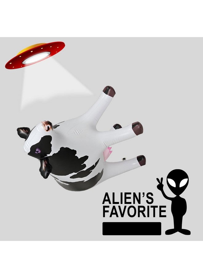 جيت كرييشنز ألعاب بقرة قابلة للنفخ بطول 37 بوصة، لعبة بقرة بيضاء حليبية واقعية قابلة للنفخ للديكور أو اللعب، حفلة موضوعية للماشية، حمام سباحة، عيد ميلاد، مدرسة العطلة الصيفية، دعامة للصور، سهلة النفخ، قطعة واحدة - Image 3