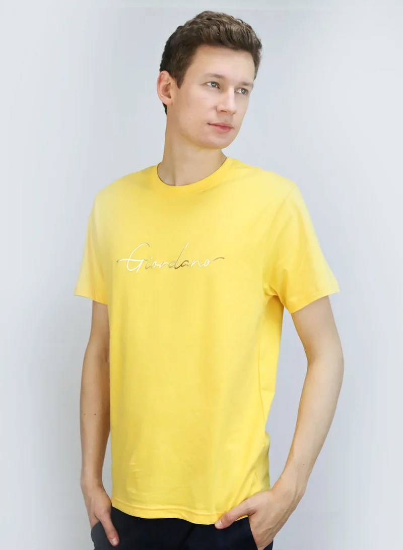 جيوردانو Men's print tee Blue
