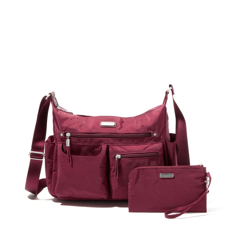 Baggallini womens New Classic Heritage With Rfid Phone Wristlet Anywhere Large Hobo Black One Size US