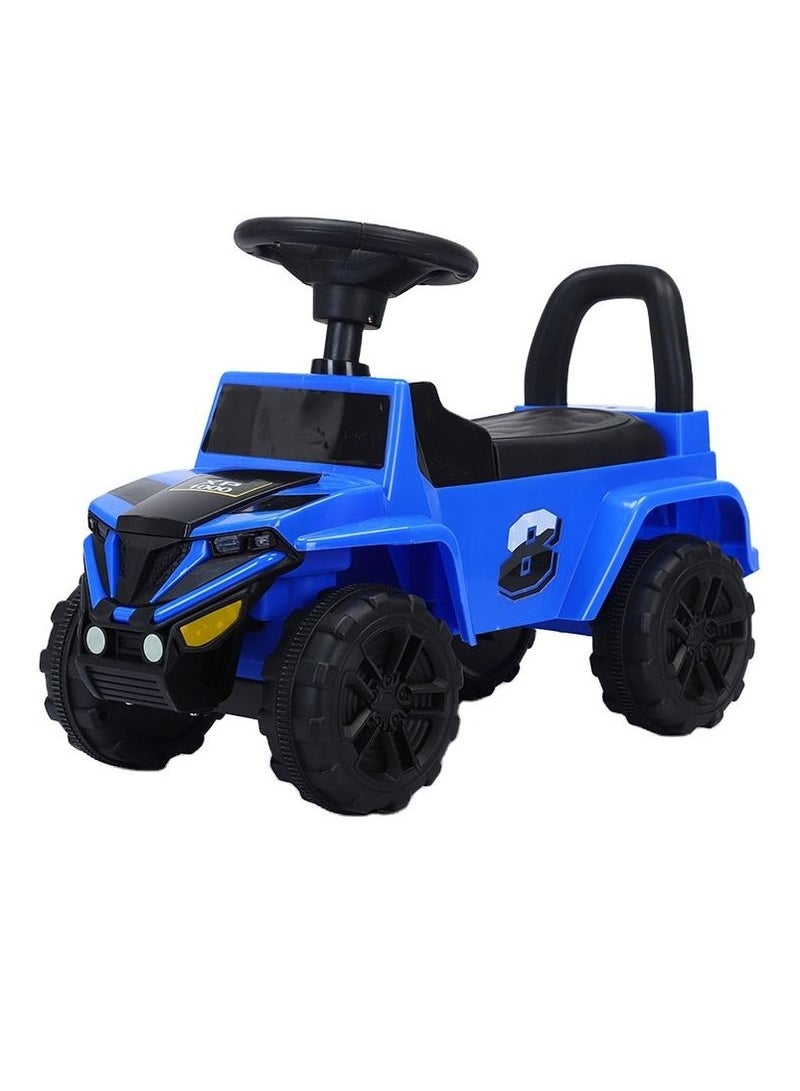 UNIKSAR 3-in-1 Baby Push and Ride Car, Foot-to-Floor Plastic Toy with LED Lights and Music Player for Kids (2-7 Years), Max Load 40kg - Image 1