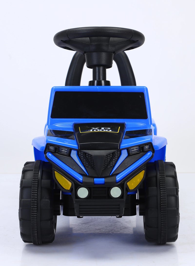 UNIKSAR 3-in-1 Baby Push and Ride Car, Foot-to-Floor Plastic Toy with LED Lights and Music Player for Kids (2-7 Years), Max Load 40kg - Image 2