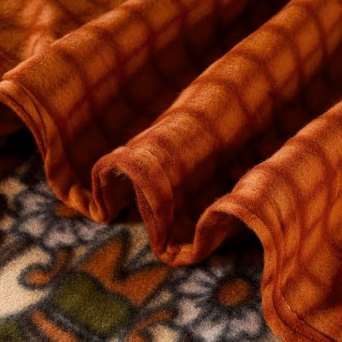 CHANDRAVATI Fleece|| Quilt Cover/Duvet Cover/Rajai Cover/Blanket Cover for Winters (GC-Rust, 60x90) - Image 3