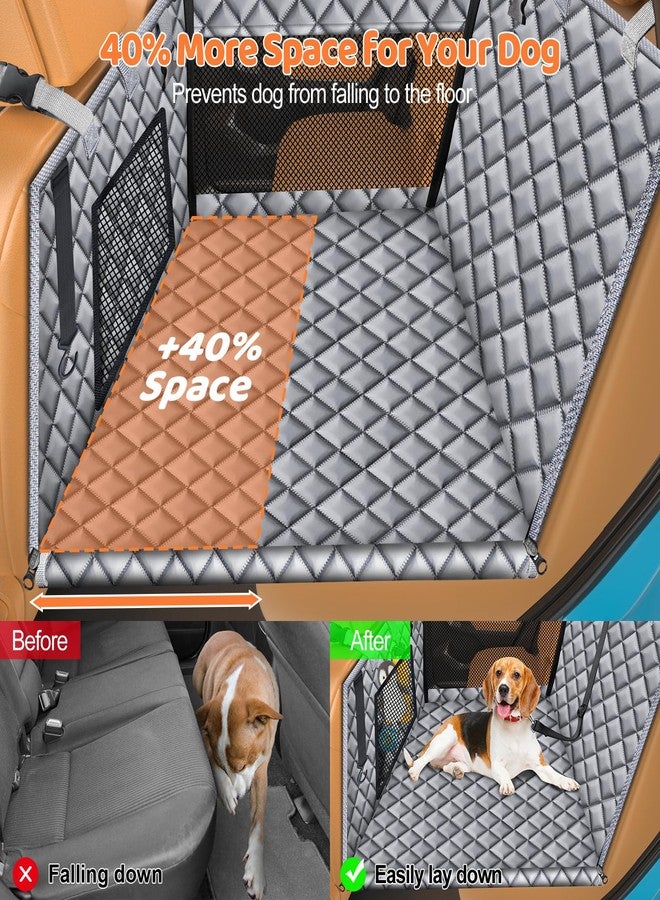 URPOWER Hard Bottom Dog Car Seat for Large Medium Dogs, Dog Back Seat Extender with 3-Sided Hard Boards, Waterproof Pet Backseat Cover Dogs Hammock for Large Cars, Trucks and SUVs, Holds up to 200 lbs - Image 4