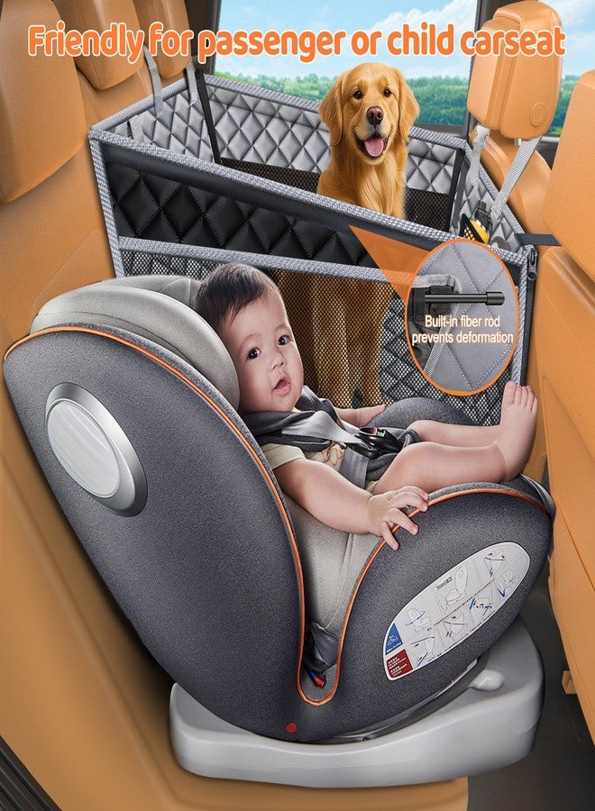 URPOWER Hard Bottom Dog Car Seat for Large Medium Dogs, Dog Back Seat Extender with 3-Sided Hard Boards, Waterproof Pet Backseat Cover Dogs Hammock for Large Cars, Trucks and SUVs, Holds up to 200 lbs - Image 2