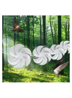 Generic Windmills Reflective Bird Repellent, 10 Meters 8 Pieces 12 Inches Silver Wind Spinners for Outdoor Yard Garden Lawn Farm Decor to Scare Birds, Large Shiny Rotating Pinwheels for Animal Deterrent  - Image 3