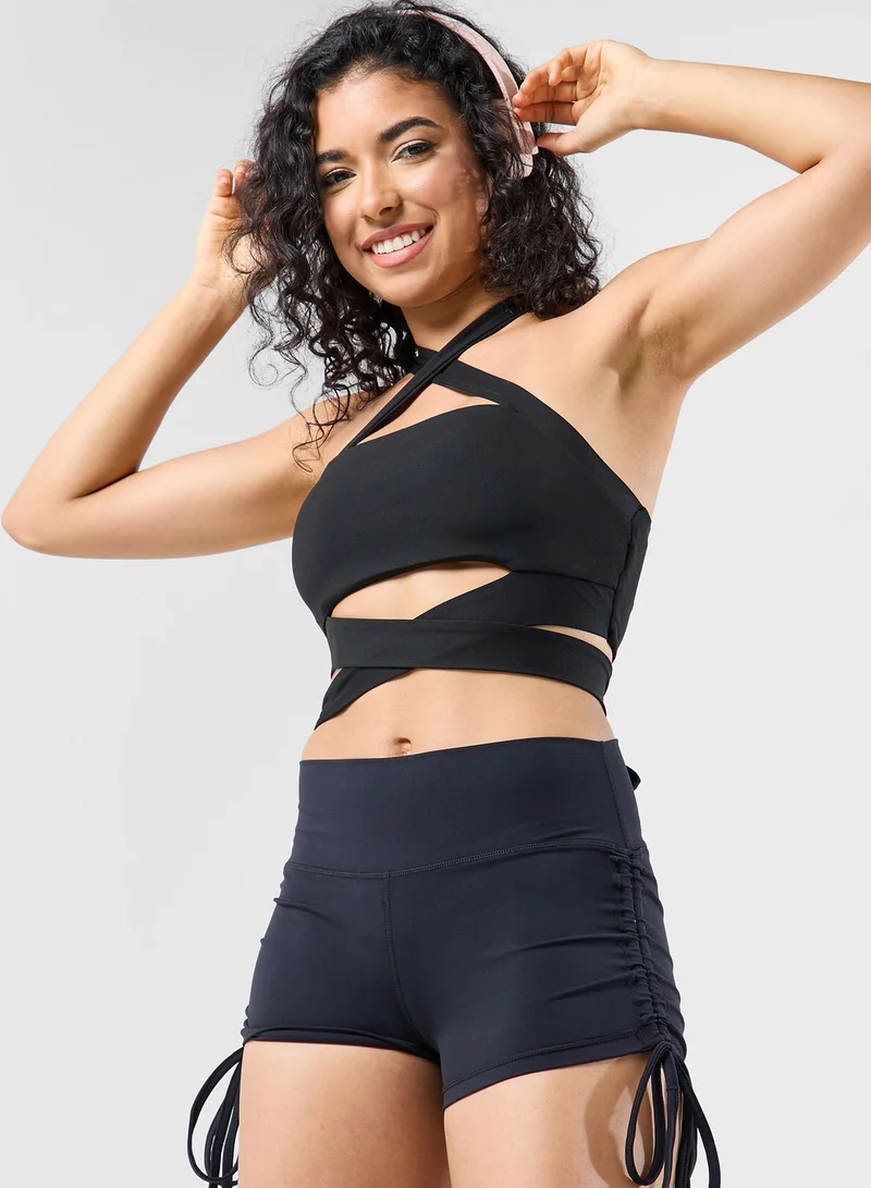 FRWD Tie Up Detail Athletic Bra