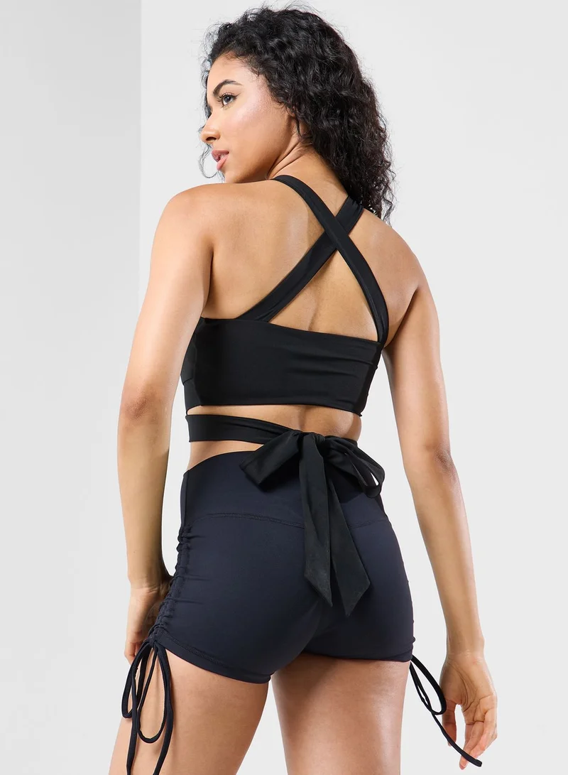 FRWD Tie Up Detail Athletic Bra