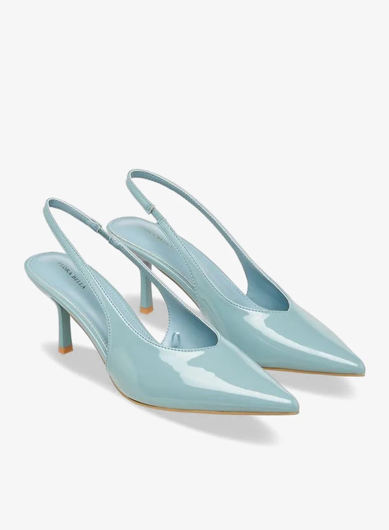 Flora Bella By Shoexpress BLUE Flora Bella Women Pointed Toe Slingback Shoes for Women | Best Price UAE