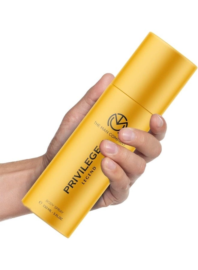 The Man Company Privilege Legend Deodorant for Men| Premium Fragrance Body Spray | Long-Lasting Smell | Perfect Deo For Everyday Use | Gift for Husband, Boyfriend - 150ml - Image 2