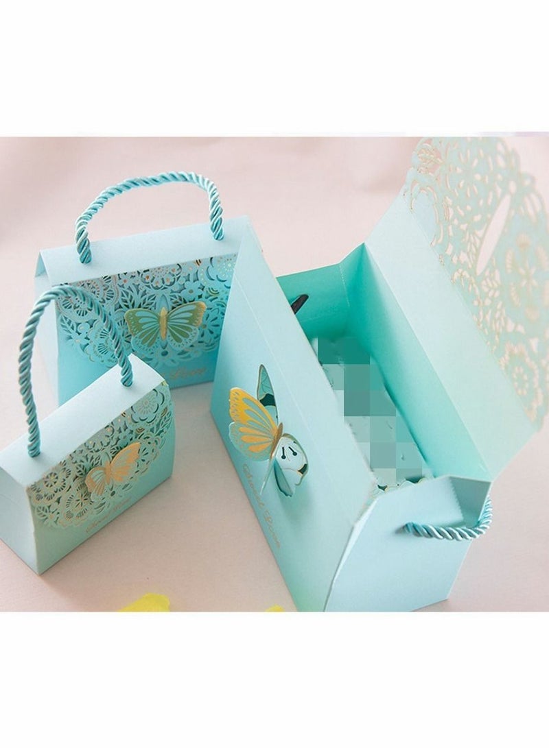 SYOSI Wedding Favor Boxes, 18 Pcs Flower Laser Cut Party Favors Bags Baby Shower Candy Gift Box Set Butterfly Event Decorations - Image 3