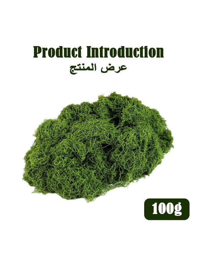 الاصطناعي موس العشب الاصطناعي ، الغابات الخيطية العشب الاصطناعي ، المستخدمة في صنع المناظر الطبيعية ، والجدران ، عيد الفصح ، الاصطناعي النباتات الخضراء الديكور ، أي ديي الحرف اليدوية ، ( الأخضر الداكن 100g ) - Image 2