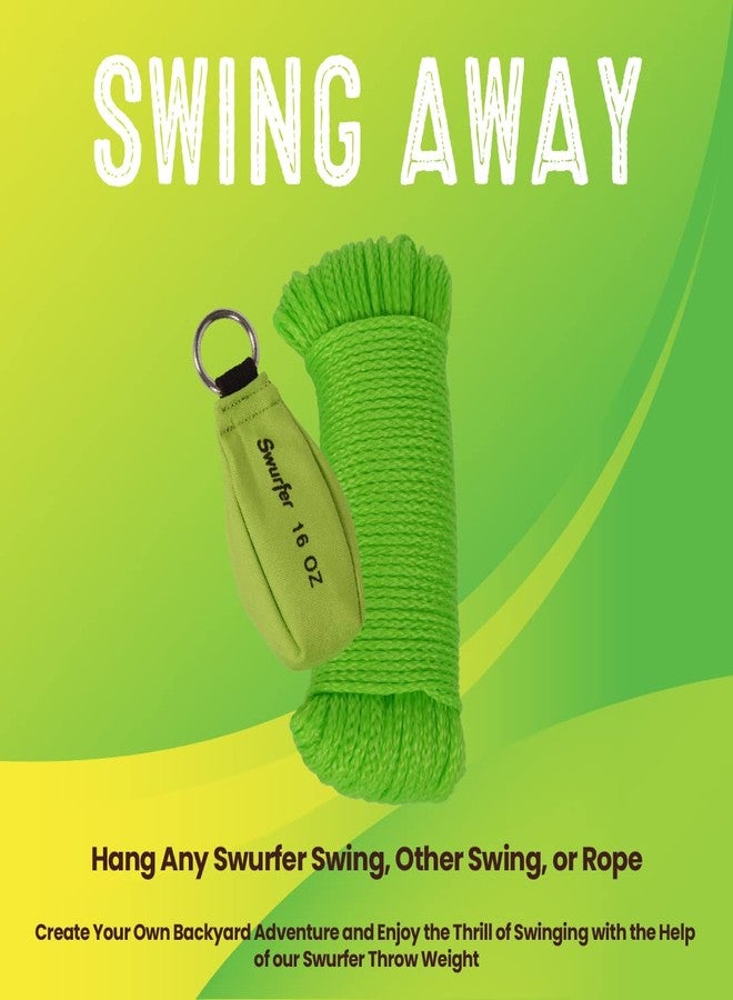 Swurfer 16 Oz Arborist Throw Weight Bag Rope Launcher, and 150' 1/8" Arborist Throw Line Kit, Tree Climbing & Felling Rope, and TreeSwing Installation Throw Bag, Bright Color Arborist Equipment Kit - Image 5
