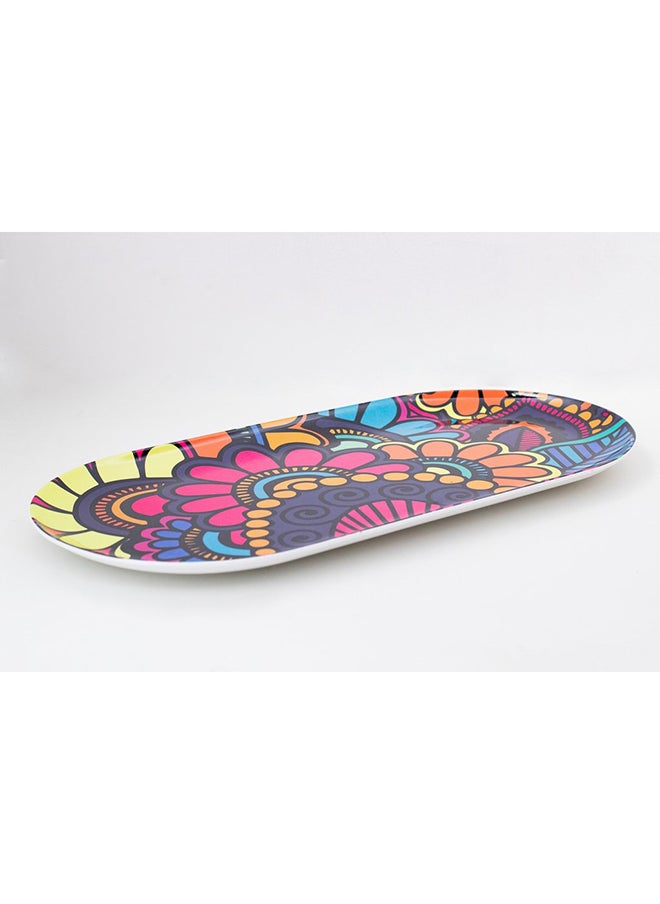Bright Designs Melamine Serving Platter 
Set of 2 (L 52cm W 26cm) Paisley  - Image 1