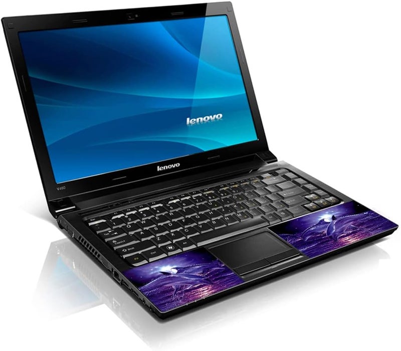 LSS Laptop 17-17.3" Skin with Colorful Dolphins Pattern for HP Dell Lenovo Apple Asus Acer Compaq - Fits 16.5" 17" 17.3" 18.4" 19" (2 Wrist Pads Free) - Image 2