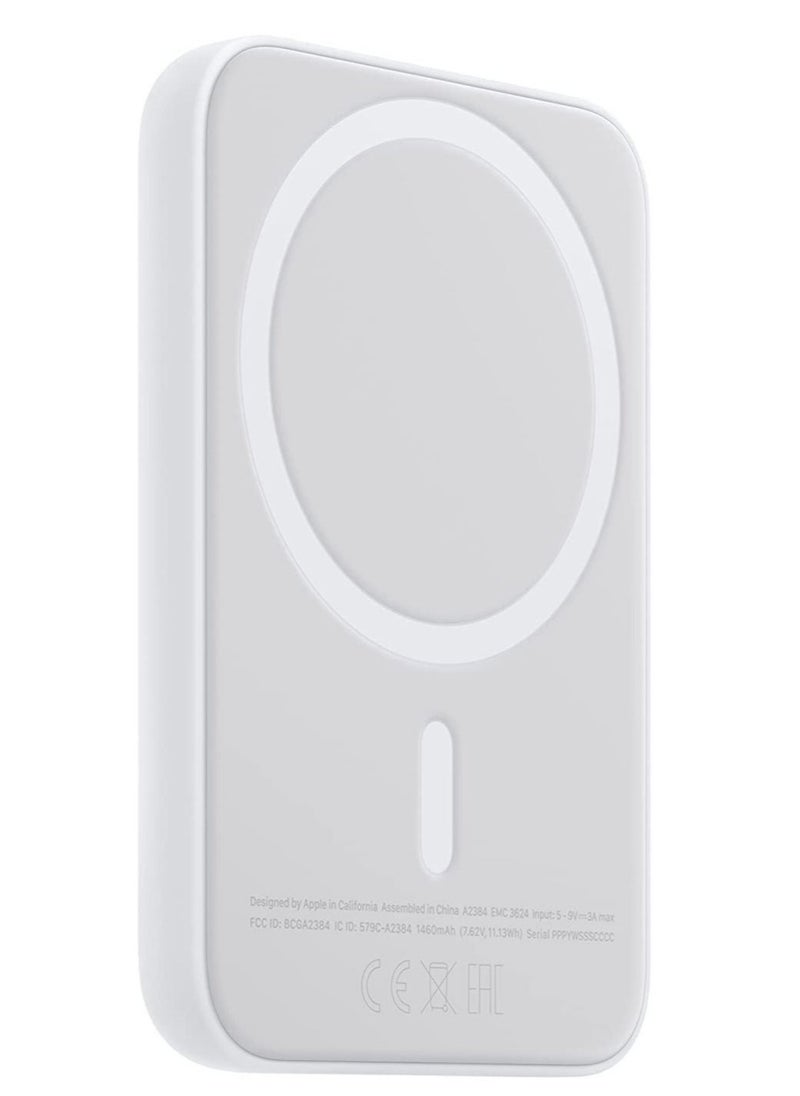 Generic - MagSafe Compatible Battery Pack for iPhone 14 Pro Max - 15W Wireless Charging, Non-Interference with Cards & Fobs, White - Image 1