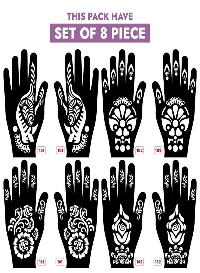 Apcute Mahandi design Latest Mehandi Design Stencils for Girls, womens, kids, unisex Design NO - Apcute-New-101-102-161-162 - Image 2