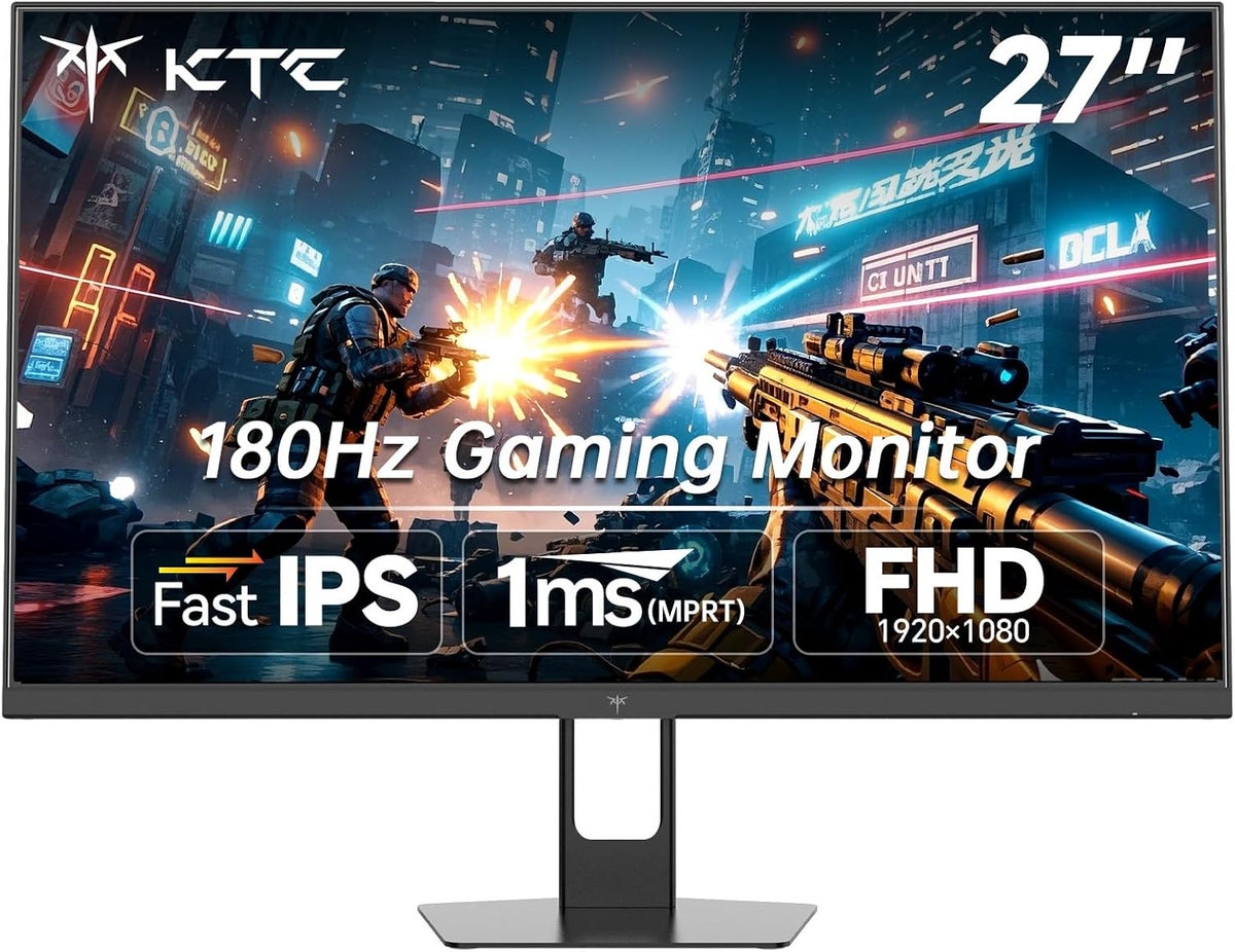 جينيريك شاشة جينيريك للألعاب 27 إنش 1080p 1ms IPS مع منفذي HDMI ومنفذ DisplayPort وتقنية Freesync