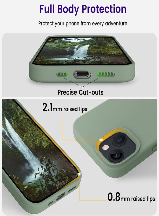 OTOFLY Designed for iPhone 14 Case, Silicone Shockproof Slim Thin Phone Case for iPhone 14 6.1 inch (Calke Green) - Image 3