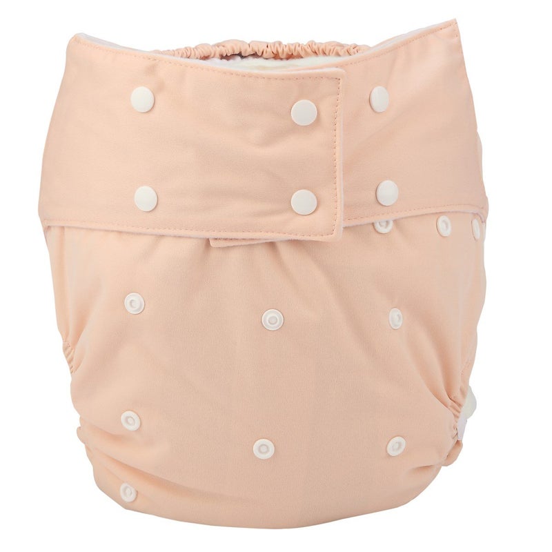 Sigzagor Sigzagor Teen Adult Cloth Diaper Nappy Reusable Washable for Disability Incontinence Women Beige 