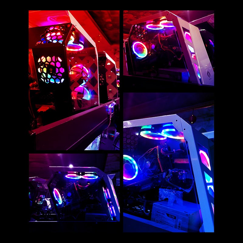 مروحة غلاف RGB 120 مم - مروحات تبريد للشاسيه - مبرد كمبيوتر - محامل هيدروليكية / مضادة للاهتزاز / تبديد حراري فعال - Image 2