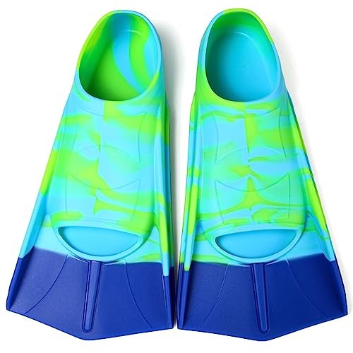 Fanwill Kids Swim Fins,Short Comfortable Flippers for Lap Swimming and Training for Children,Girls,Boys (S) - Image 1