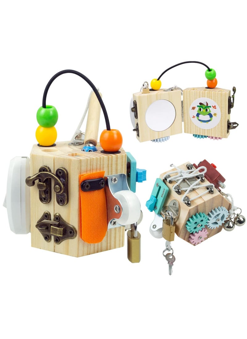 YelaJoy Busy Cube Busy Board for Kids Sensory Busy Board Travel Toy for Toddlers 1 2 3 Years Old Develop Fine Motor Skills Toys Educational Learning Montessori Toys for Babies 12-18 Month  - Image 1