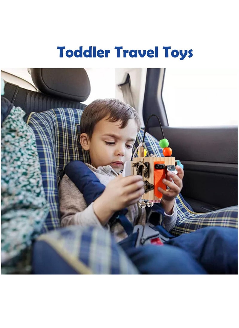 YelaJoy Busy Cube Busy Board for Kids Sensory Busy Board Travel Toy for Toddlers 1 2 3 Years Old Develop Fine Motor Skills Toys Educational Learning Montessori Toys for Babies 12-18 Month  - Image 3