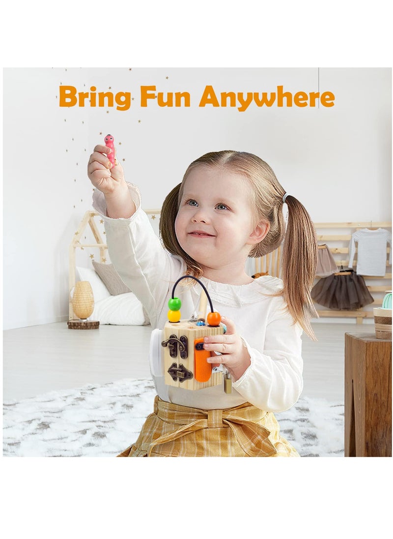 YelaJoy Busy Cube Busy Board for Kids Sensory Busy Board Travel Toy for Toddlers 1 2 3 Years Old Develop Fine Motor Skills Toys Educational Learning Montessori Toys for Babies 12-18 Month  - Image 2