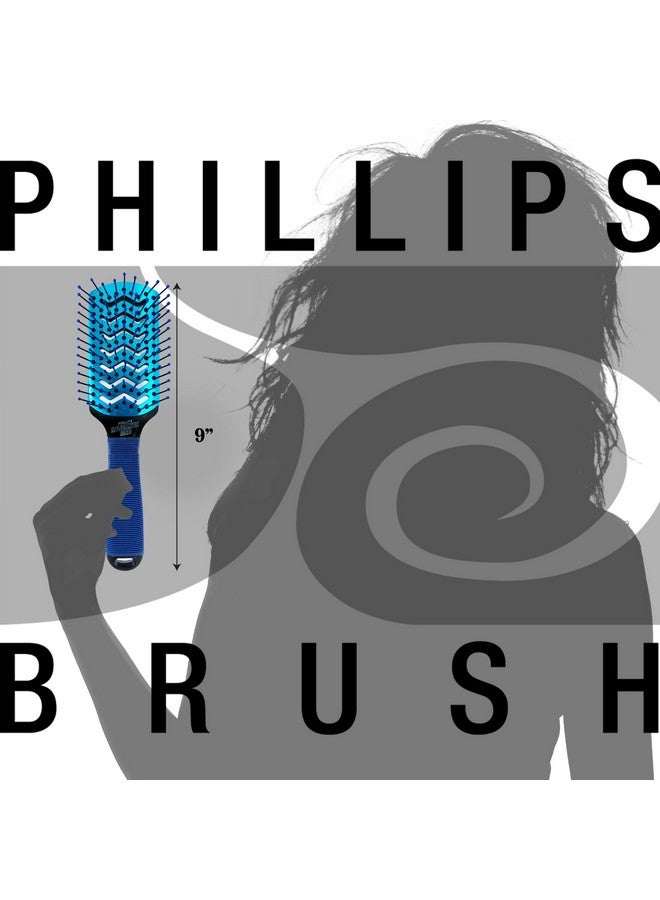 Phillips Brush Hot Styler Maxi Metal Vented Hair Brush for Blow Drying & Styling, Anti-Static Ball Tipped Nylon Bristles - Rubber Ergonomic Handle - Image 5