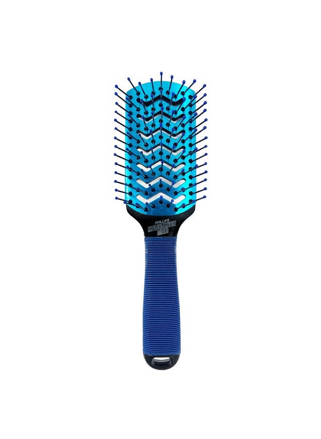 Phillips Brush Hot Styler Maxi Metal Vented Hair Brush for Blow Drying & Styling, Anti-Static Ball Tipped Nylon Bristles - Rubber Ergonomic Handle - Image 1