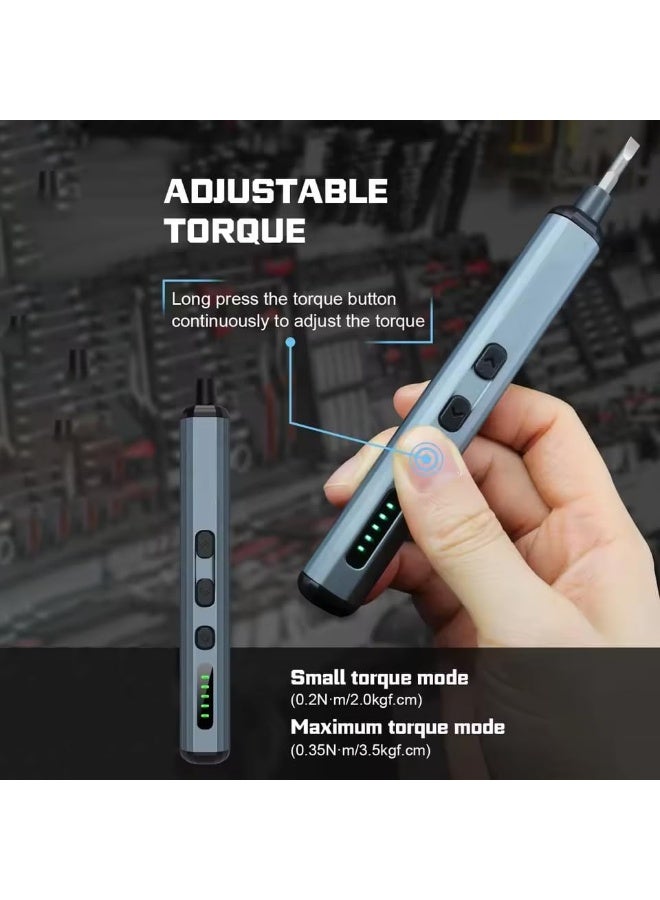 68-in-1 Electric Screwdriver Set – Precision Toolkit with 64 Magnetic Bits, Rechargeable Lithium Battery, USB-C Charging Cable - Image 3