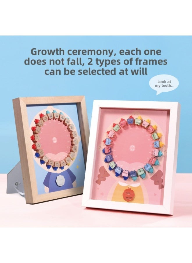 Baby Teeth Storage Box Children's Baby Teeth Commemorative Box Boys And Girls Teeth Hair Hair Baby Baby Teeth Collection Box-Color:The Little Prince Photo Frame-blue Transparent-wood White Frame-high-end Gift Box  - Image 4