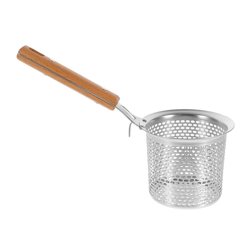 Spaghetti Strainer Spoon Stainless Steel Food Strainer Handle Noodle Basket - Image 4