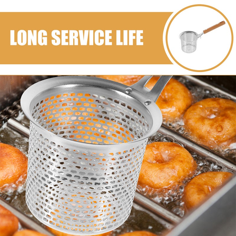 Spaghetti Strainer Spoon Stainless Steel Food Strainer Handle Noodle Basket - Image 3