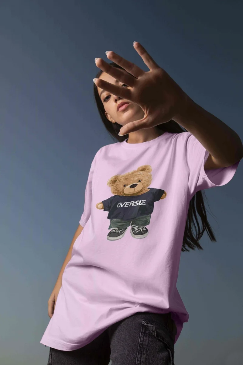 DogFish Printed Orange Oversize Unisex Tshirt