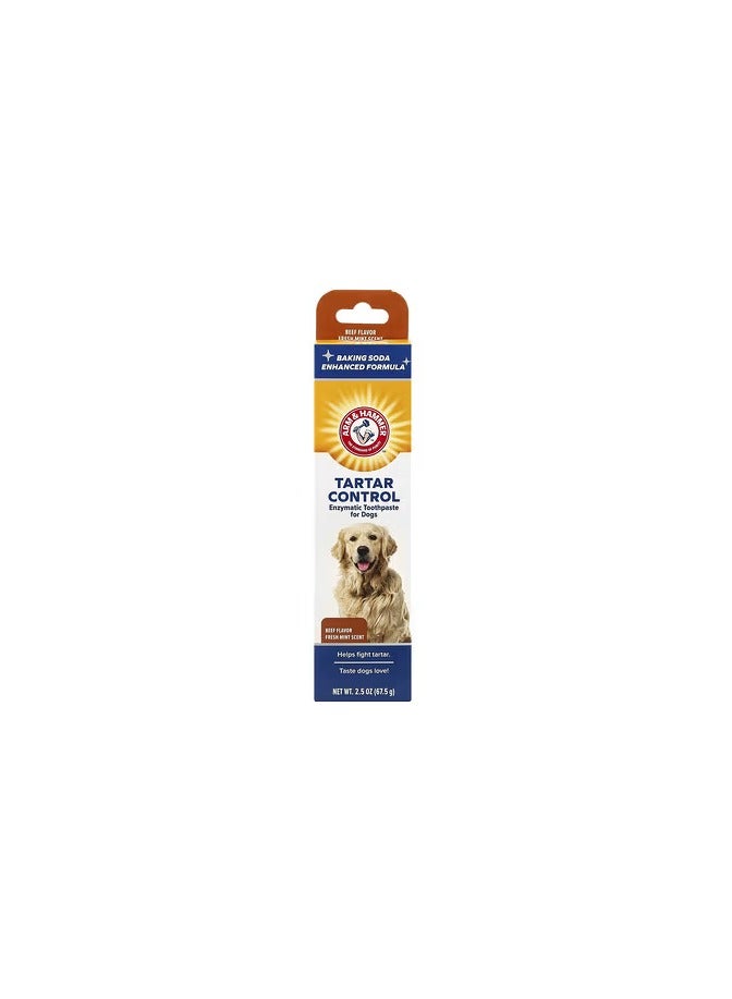 Arm & Hammer, Tartar Control, Enzymatic Toothpaste For Dogs, Beef, 2.5 oz (67.5 g)