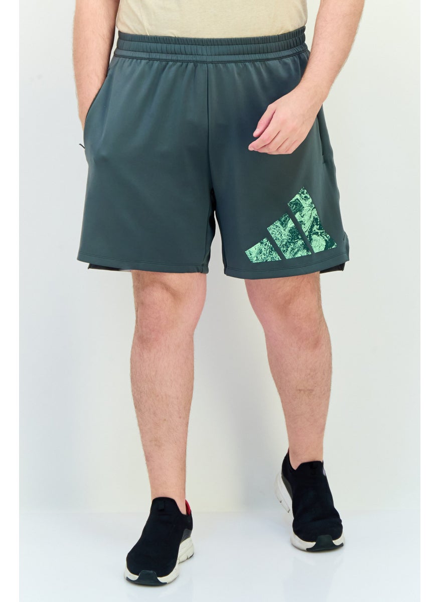 Adidas Men Sportswear Fit 7 Inseam Training Shorts, Dark Sage  - Image 1