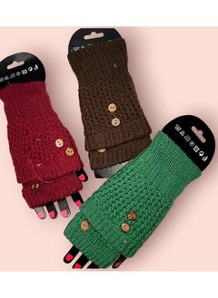 Generic Crochet Finger less Gloves Set for Women - 3 Pieces  - Image 1