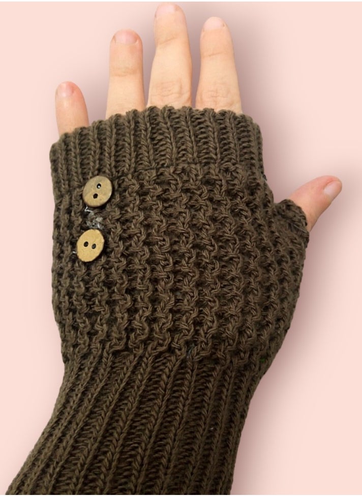 Generic Crochet Finger less Gloves Set for Women - 3 Pieces  - Image 4